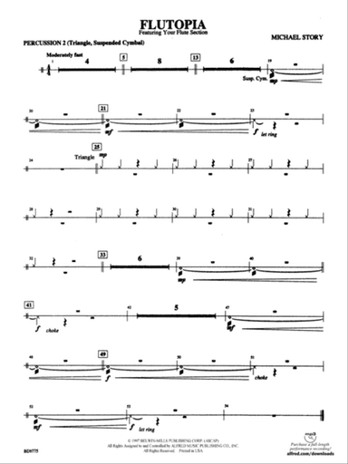 Flutopia (featuring your Flute Section): 2nd Percussion