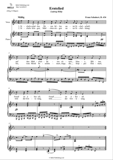 Erntelied (D. 434) (E-flat Major)