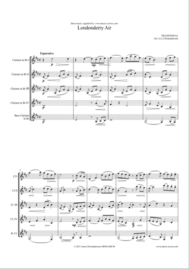 Londonderry Air - Clarinet Quintet - high