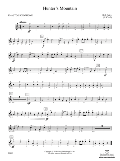 Hunter's Mountain: E-flat Alto Saxophone