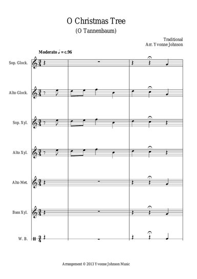 O Christmas Tree - For Orff Ensemble