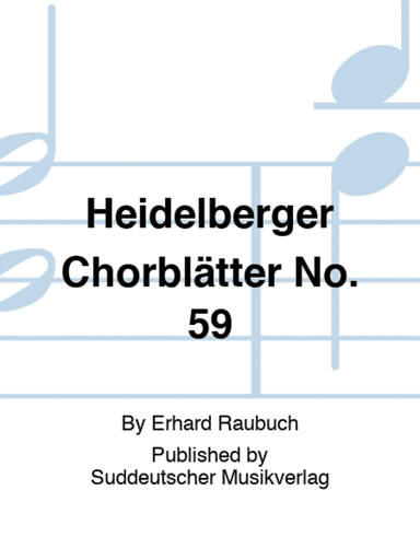 Heidelberger Chorblätter No. 59