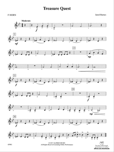 Treasure Quest: 1st F Horn