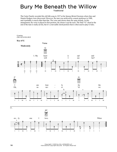 Bury Me Beneath The Willow (arr. Fred Sokolow)