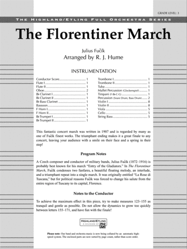 The Florentiner March: Score