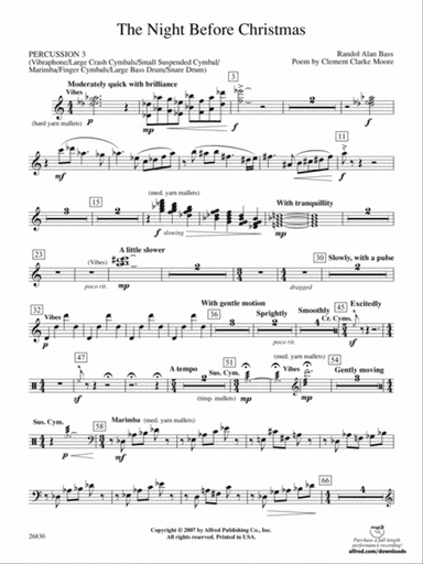 The Night Before Christmas: 3rd Percussion