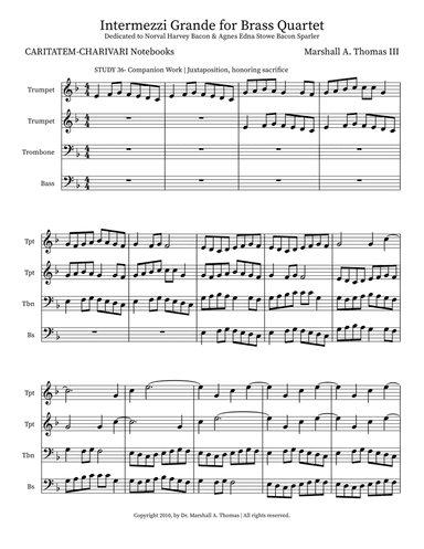Intermezzi Grande for Brass Quartet