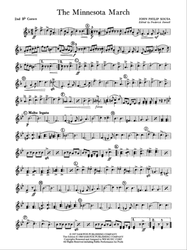 The Minnesota March: 2nd B-flat Cornet