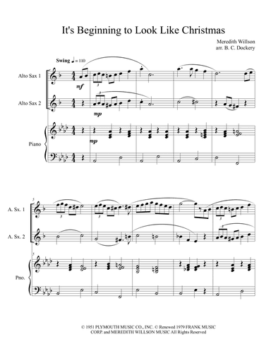 It's Beginning To Look Like Christmas