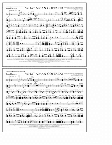 What a Man Gotta Do (arr. Tom Wallace) - Bass Drums