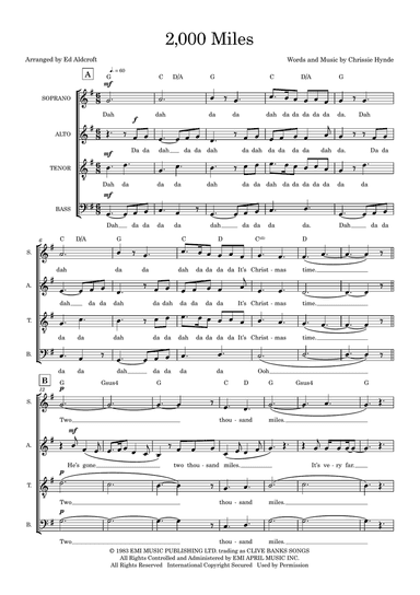 2000 Miles (arr. Ed Aldcroft)