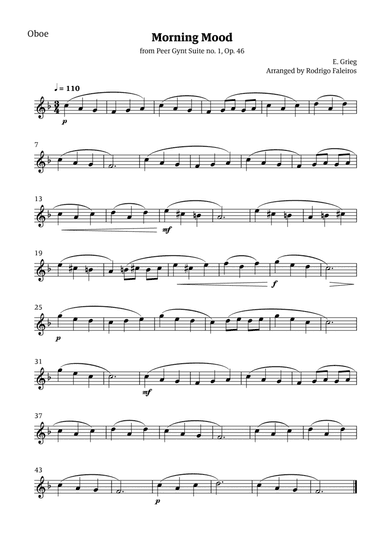 Morning Mood (solo oboe - level 3)