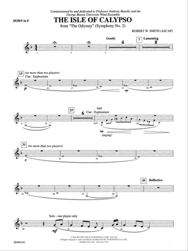 The Isle of Calypso (from The Odyssey (Symphony No. 2)): 1st F Horn