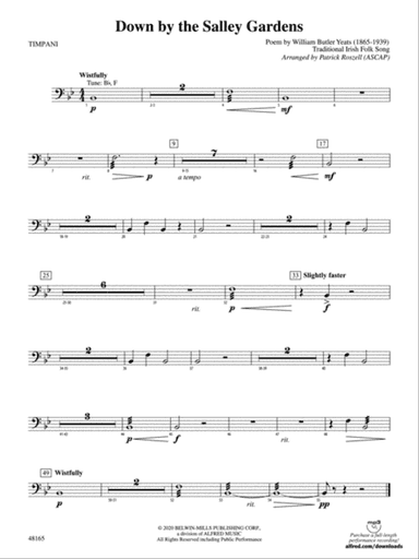 Down by the Salley Gardens: Timpani