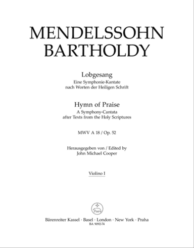 Lobgesang / Hymn of Praise, op. 52 MWV A 18