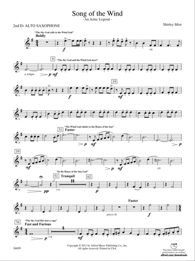 Song of the Wind: 2nd E-flat Alto Saxophone
