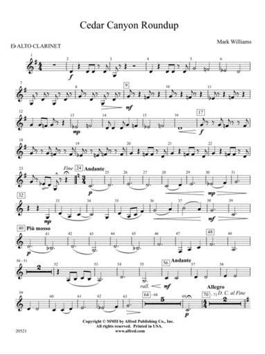 Cedar Canyon Roundup: E-flat Alto Clarinet