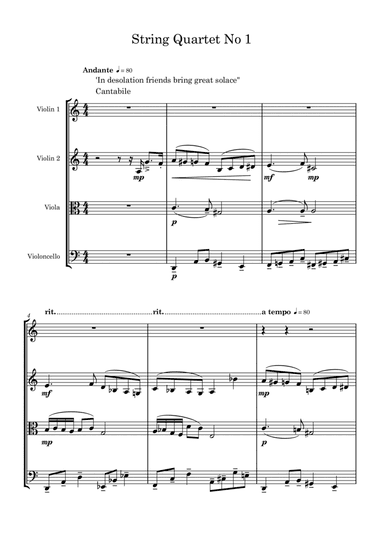 String Quartet No 1