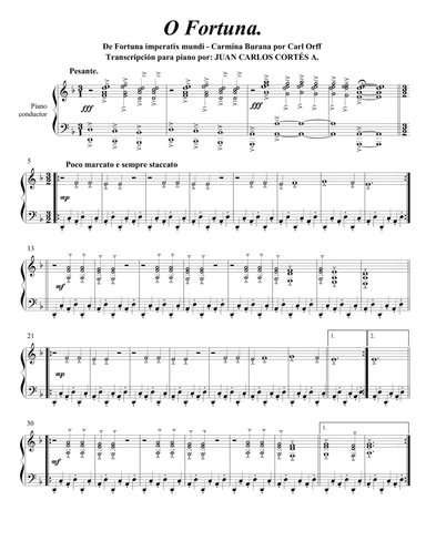 O Fortuna de Carmina Burana por Carl Orff