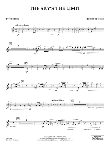 The Sky's the Limit - Bb Trumpet 2