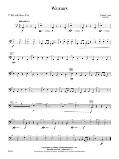Warriors: (wp) E-flat Tuba B.C.