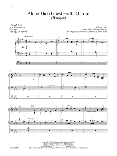 Alone Thou Goest Forth, O Lord (Downloadable)