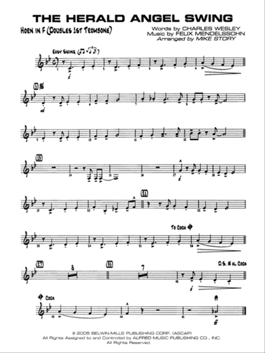 The Herald Angels Swing: 1st F Horn