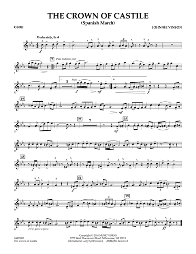 The Crown Of Castile - Oboe