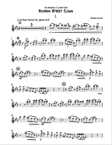 Bourbon Street Clown (Clarinet Part)