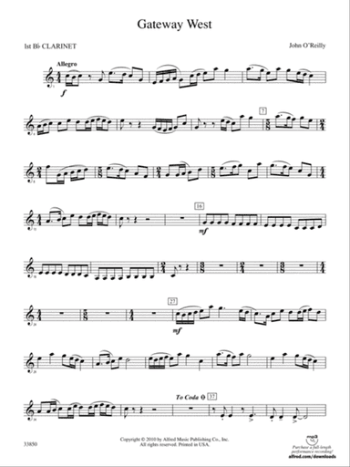 Gateway West: 1st B-flat Clarinet