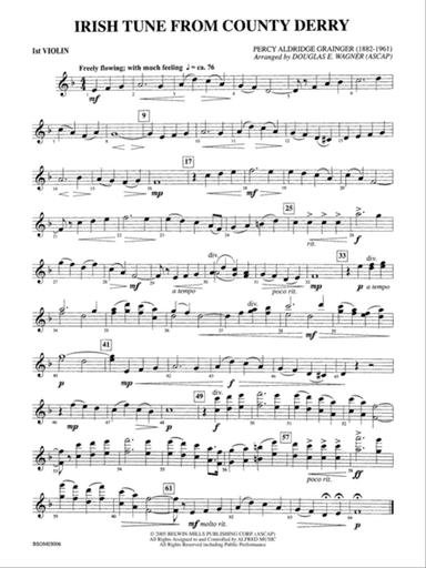 Irish Tune from County Derry: 1st Violin