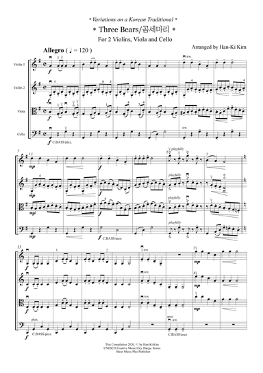 Three Bears (For String Quartet)