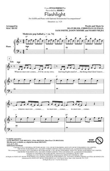 Flashlight (arr. Mac Huff)