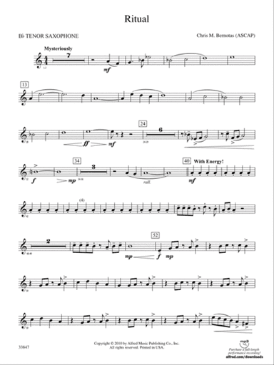 Ritual: B-flat Tenor Saxophone