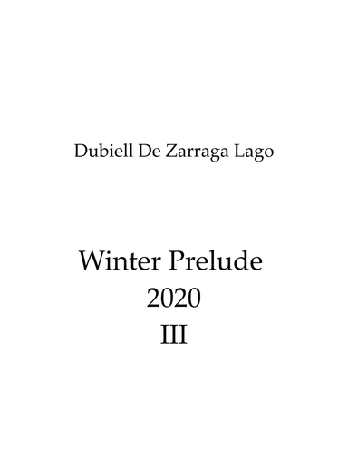 Winter Suite 2020 prelude Op.143