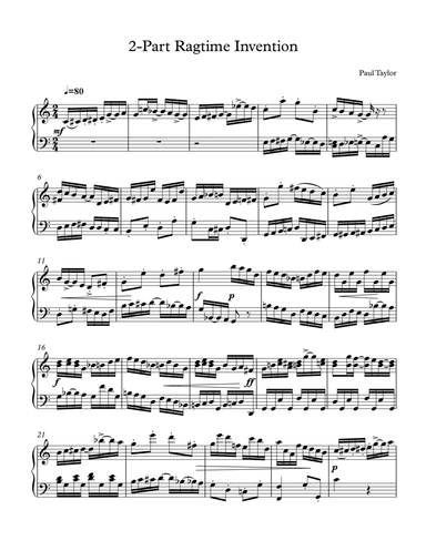 Ragtime 2-part invention