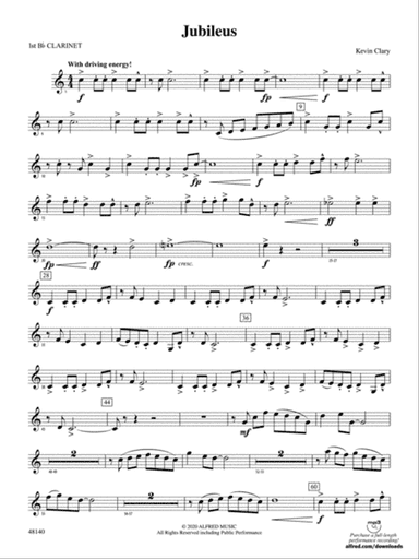 Jubileus: 1st B-flat Clarinet