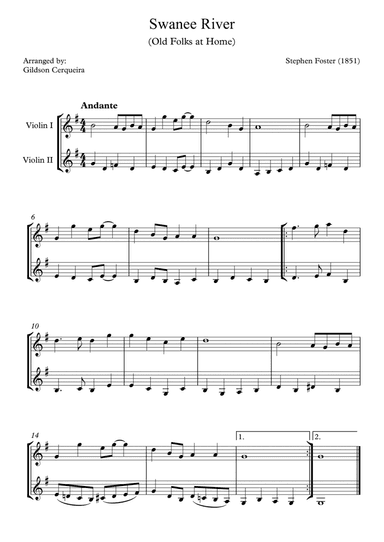 Swanee River (Old Folks at Home)