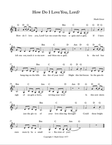 How Do I Love You, Lord?