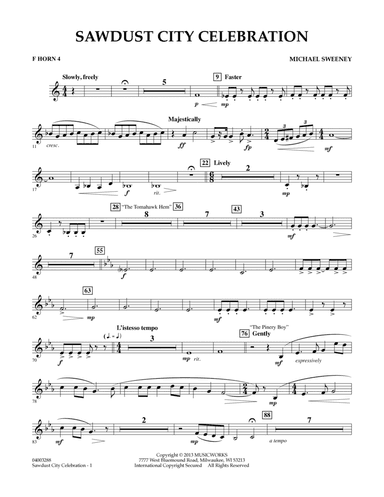 Sawdust City Celebration - F Horn 4