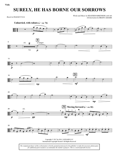 Surely, He Has Borne Our Sorrows - Viola