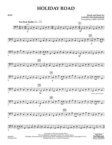 Holiday Road (from National Lampoon's Vacation) (arr. Larry Moore) - Bass