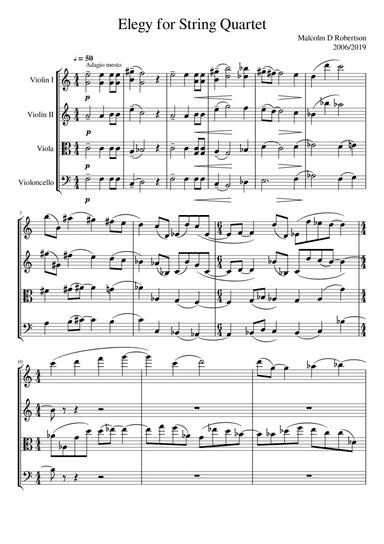 Elegy for String Quartet