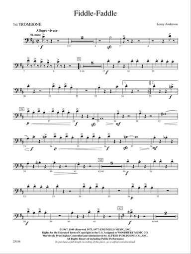 Fiddle-Faddle: 1st Trombone