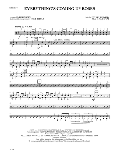 Everything's Coming Up Roses (from Gypsy): Drums