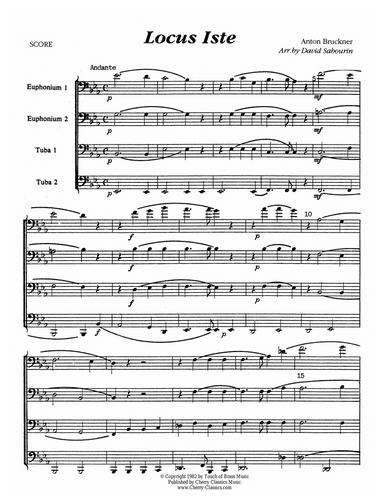 Locus Iste for Tuba Quartet