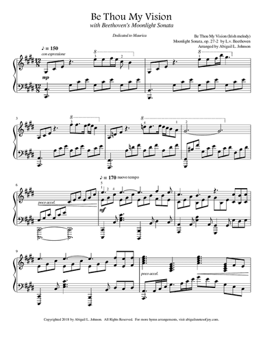 Be Thou My Vision with Beethoven's Moonlight Sonata
