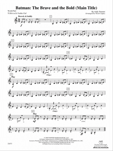 Batman: (wp) E-flat Tuba T.C.