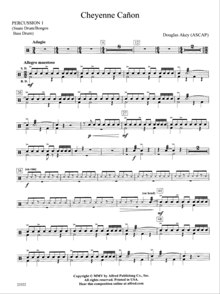 Cheyenne Cañon: 1st Percussion