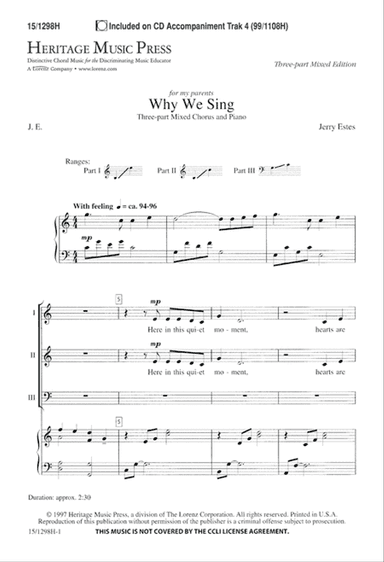 Why We Sing